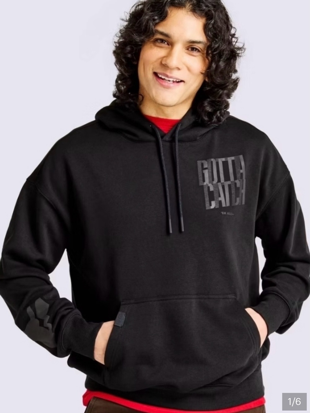 Pokemon Black 'Gotta Catch' Pullover Hoodie - Black